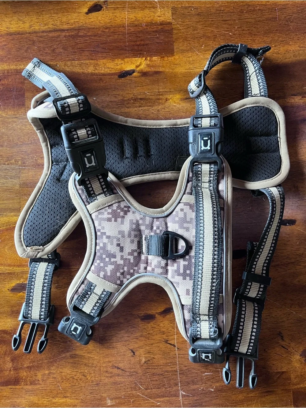 Dog Harness - Digital Camo Tan and Brown
